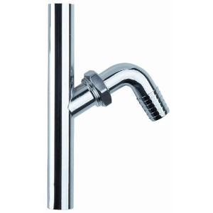 Tubo di scarico cromato per cassette WC, ricambio per t.b.t.