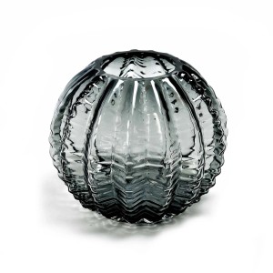 Vaso in vetro Ø17xH15,5 cm bianco