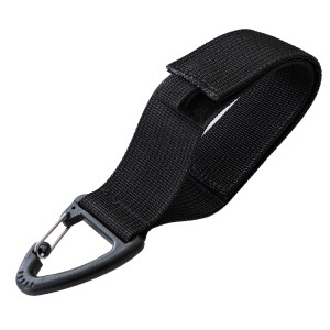 Fascette a strappo con moschettone L40xH3,8 cm nero 2 pz