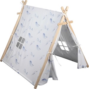 Tenda gioco Under The Sea con stampa balena, 120x110x107 cm, per bambini per giocare e rilassarsi.