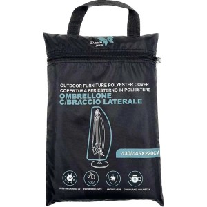 Copertura ombrellone braccio laterale Ø30/45X220H cm nero