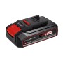 Einhell Power X-Change Batteria 18V 2.5 Ah, batteria per elettroutensili, con pulsante di rilascio rosso e indicatore del livello di carica.