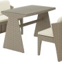 Set di mobili da giardino t.b.t. con tavolo e panche in rattan.