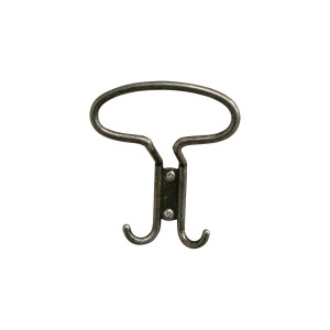 Appendiabiti in zama 125x105 mm nero antico
