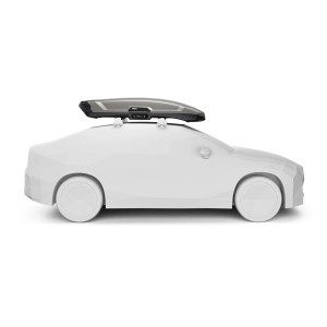 Box da tetto per auto Vector M titanio opaco bicolore