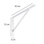 Reggimensola in acciaio 500x330x30x4 mm bianco opaco_2