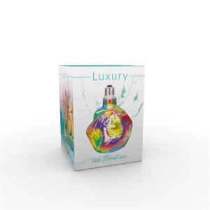 Confezione di una lampadina LED E27 t.b.t. colorata