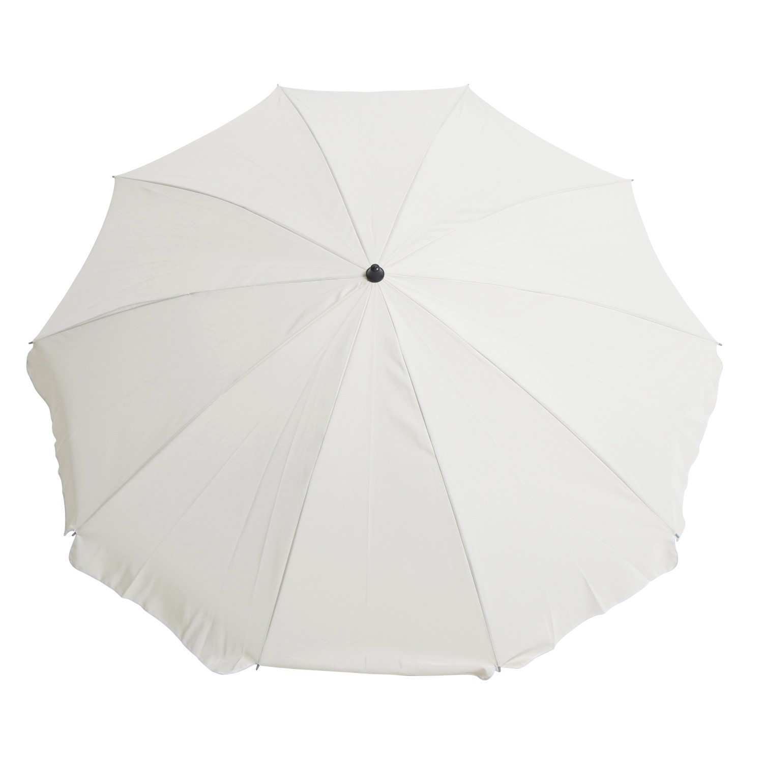 Ombrellone da balcone CMI, rotondo, naturale, Ø 200 cm, dal basso. Parasole per balcone con UV 50.