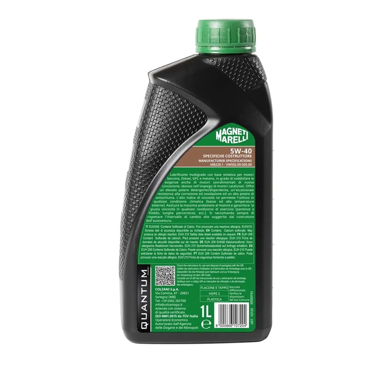 Olio motore Magneti Marelli 5W-40 per motori benzina, diesel e gas.