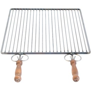 Griglia per barbecue con manici in legno per Utensili ed accessori per il barbecue.