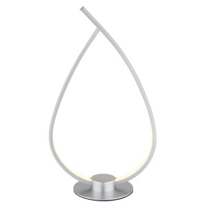 Lampada da tavolo in metallo Trina Globo 205x120 mm argento
