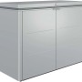 Biohort HighBoard 160 box da giardino in argento metallizzato: box universale resistente alle intemperie con ante chiudibili a chiave.