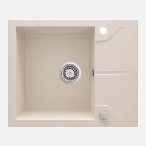 Lavello granito 1 vasca gocciolatoio Idrostile sifone 490x194 mm beige