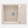 Lavello granito 1 vasca gocciolatoio Idrostile sifone 490x194 mm beige