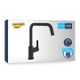 Miscelatore monocomando per lavello Grohe QuickFix Start nero con bocca alta.