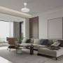 Plafoniere LED bianca in un soggiorno moderno. Lampada da soffitto.