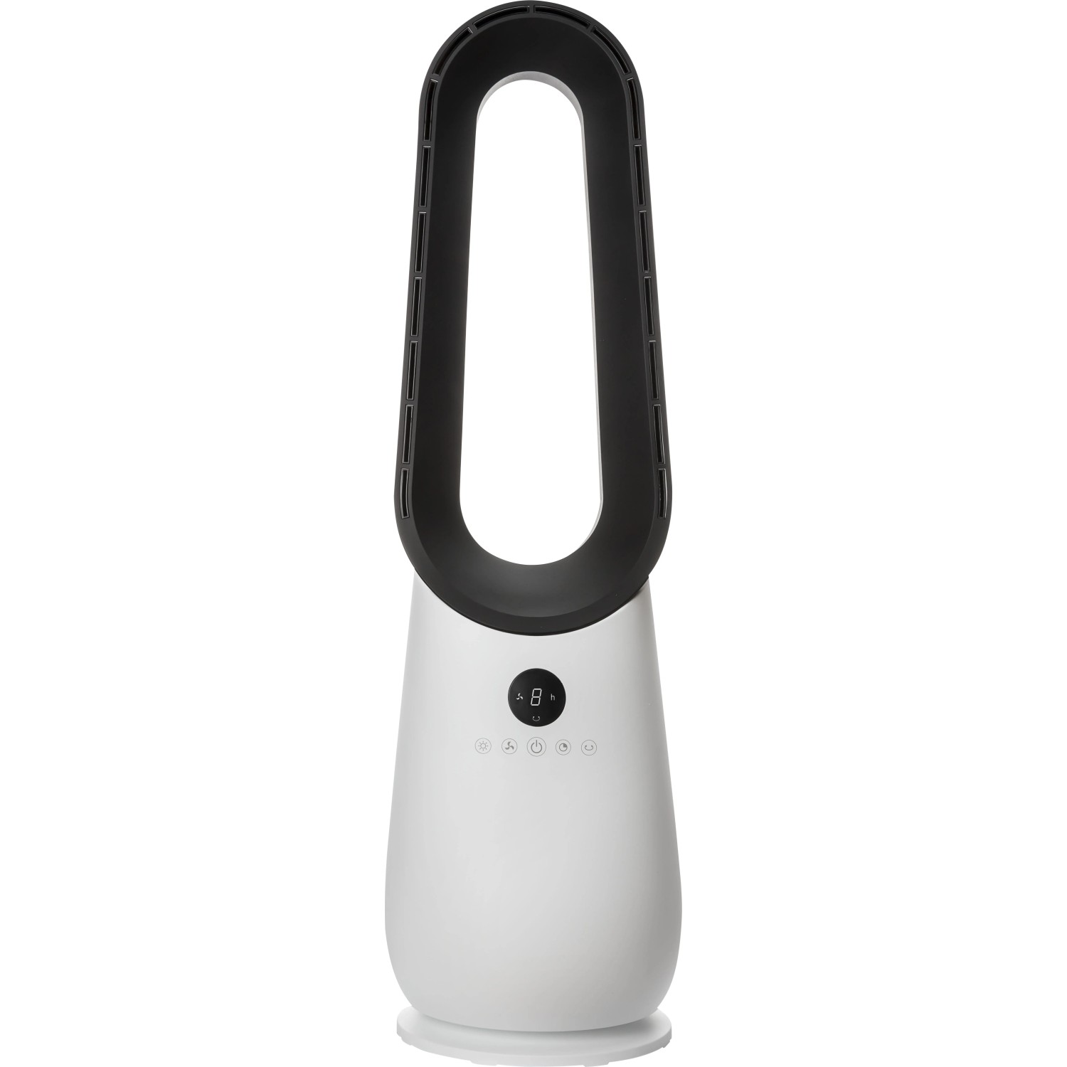 Ventilatore senza pale Cool Air TV 70-85 bianco-nero con display LED.