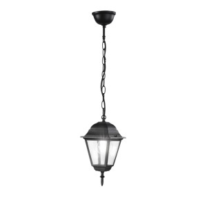 Lanterna da esterno Roma 14,6x14,6 cm in alluminio nero e vetro