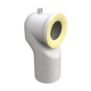 Raccordo a T per tubi HT, grigio con guarnizione gialla per tubi di scarico.