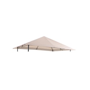 Tetto di ricambio beige per gazebo t.b.t., accessorio per il giardino.