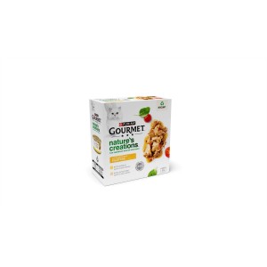 Gourmet Nature's Creations cibo umido per gatti, filetti, in confezione.