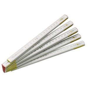 Metro pieghevole LUX Classic, 2 m, in legno, piegato. Ideale per misurazioni precise.