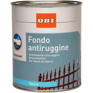 OBI Fondo antiruggine grigio opaco, latta da 2,5 l. Primer per ferro e acciaio.