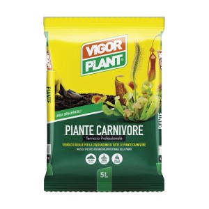 Sacco di terriccio per piante carnivore, Vigor Plant, 5L. Terriccio speciale per piante carnivore.