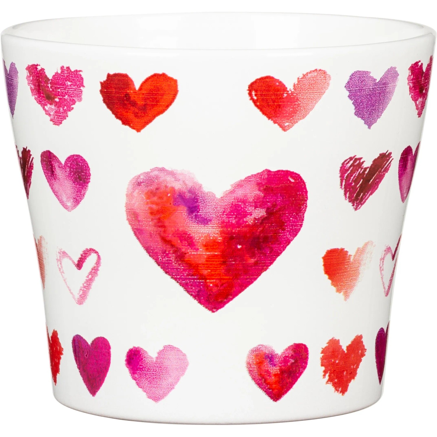 Scheurich vaso decorativo Heartbeat con cuori, Ø 13cm, ideale per piante da interno.