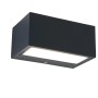 Moderna lampada da parete per esterni Lutec Gemini LED in antracite. Lampada da parete rettangolare per esterni.