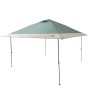 Coleman FastPitch OnePush Shelter L, tenda da campeggio verde e bianca con struttura in acciaio.