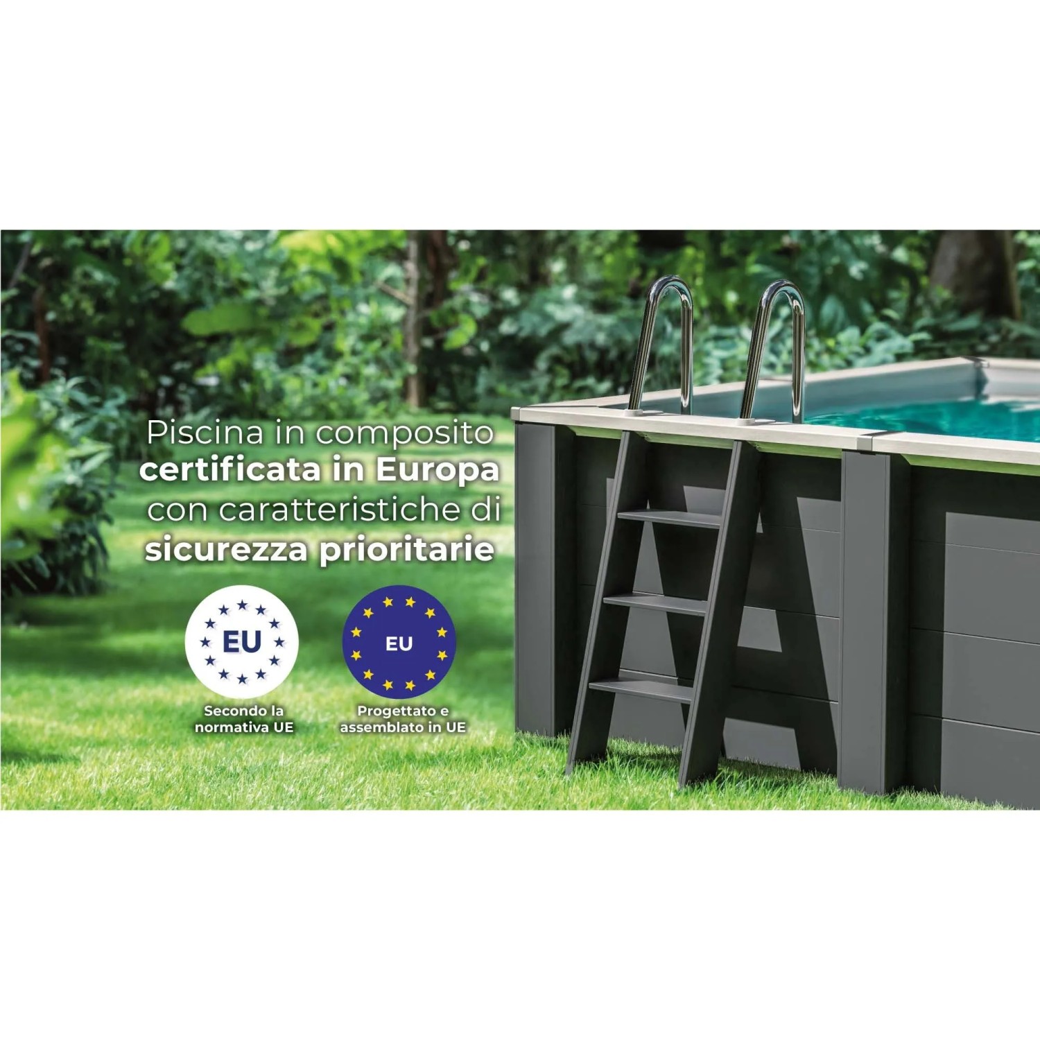 Piscina fuori terra in composite rettangolare Gre Avantgarde Nova 315x175 H96 cm_8