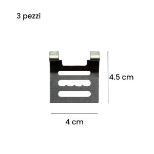 Ganci rullo tapparelle ferro set 3 pezzi 40x45 mm