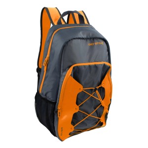 Zaino grigio e arancione t.b.t. per campeggio e outdoor.