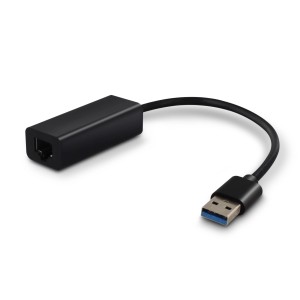 Adattatore t.b.t. da USB a Ethernet nero per accessori telefoni.