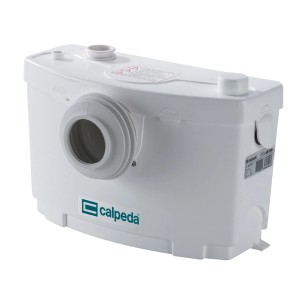 Stazione di sollevamento bianca per acque reflue WC di Calpeda.