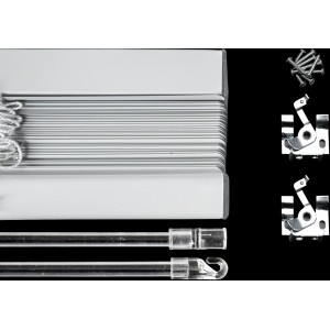 Veneziana t.b.t. con accessori per il montaggio.