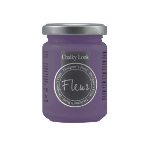 Pittura Fleur Chalky Look color viola, barattolo per progetti fai-da-te.