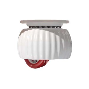 Mini ruote adesive set 4 pezzi Ø 35 mm portata 60 kg bianco rosso