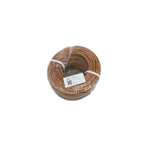 Rotolo di cavo unipolare t.b.t., filo marrone per installazione elettrica.