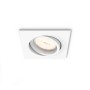 Faretto da incasso bianco t.b.t. con luce orientabile per illuminazione flessibile.