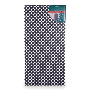 Grigliato rampicante grigio scuro con motivo a rombi per giardino e terrazza.