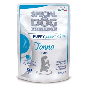 Special Dog Excellence Puppy Junior cibo umido per cani al tonno, 100g.