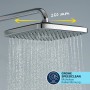 Soffione doccia quadrato Grohe Vitalio Comfort 250 Flex cromato con getto d'acqua e funzione SpeedClean.