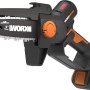 Potatore a batteria Worx Nitro WG325E, motosega a una mano con batteria e caricabatterie.