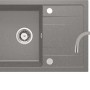 Lavello rubinetto 1 vasca scolapiatti rett Bayamo 440x175 mm grafite met