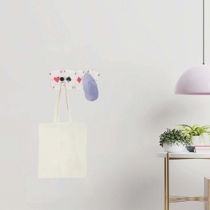 Appendiabiti da parete a forma di carte con borsa e cappello. Organizer per ingresso o camera da letto.