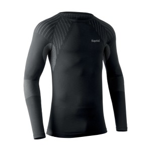 Maglia funzionale nera t.b.t. per giardinaggio e attività all'aperto.