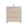 t.b.t. Mobile bagno con tre cassetti e lavabo da appoggio.