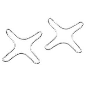Set 2 riduttori fornelli Lillo Pedrini acciaio 9,5x9,5 cm